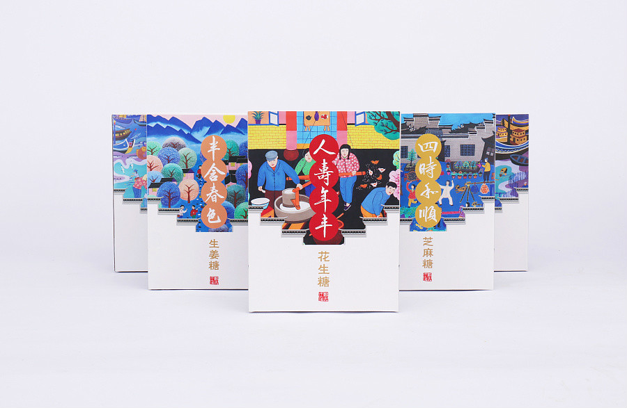 特色民族風糖果包裝設(shè)計，古典食品包裝設(shè)計