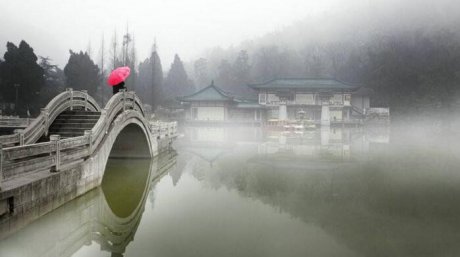 桂林西山公園亭臺水榭