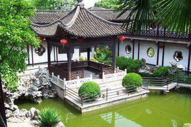 揚州何園水榭圖片
