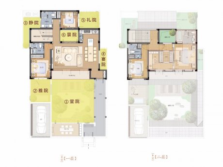 中式豪宅別墅“六合院”設計