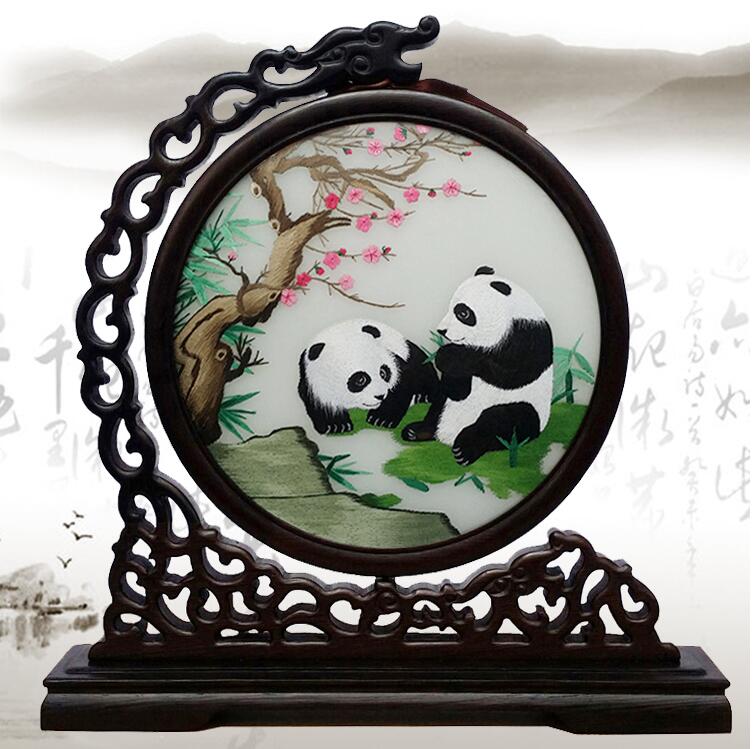 純手工蘇繡屏風，刺繡針針姑蘇魂