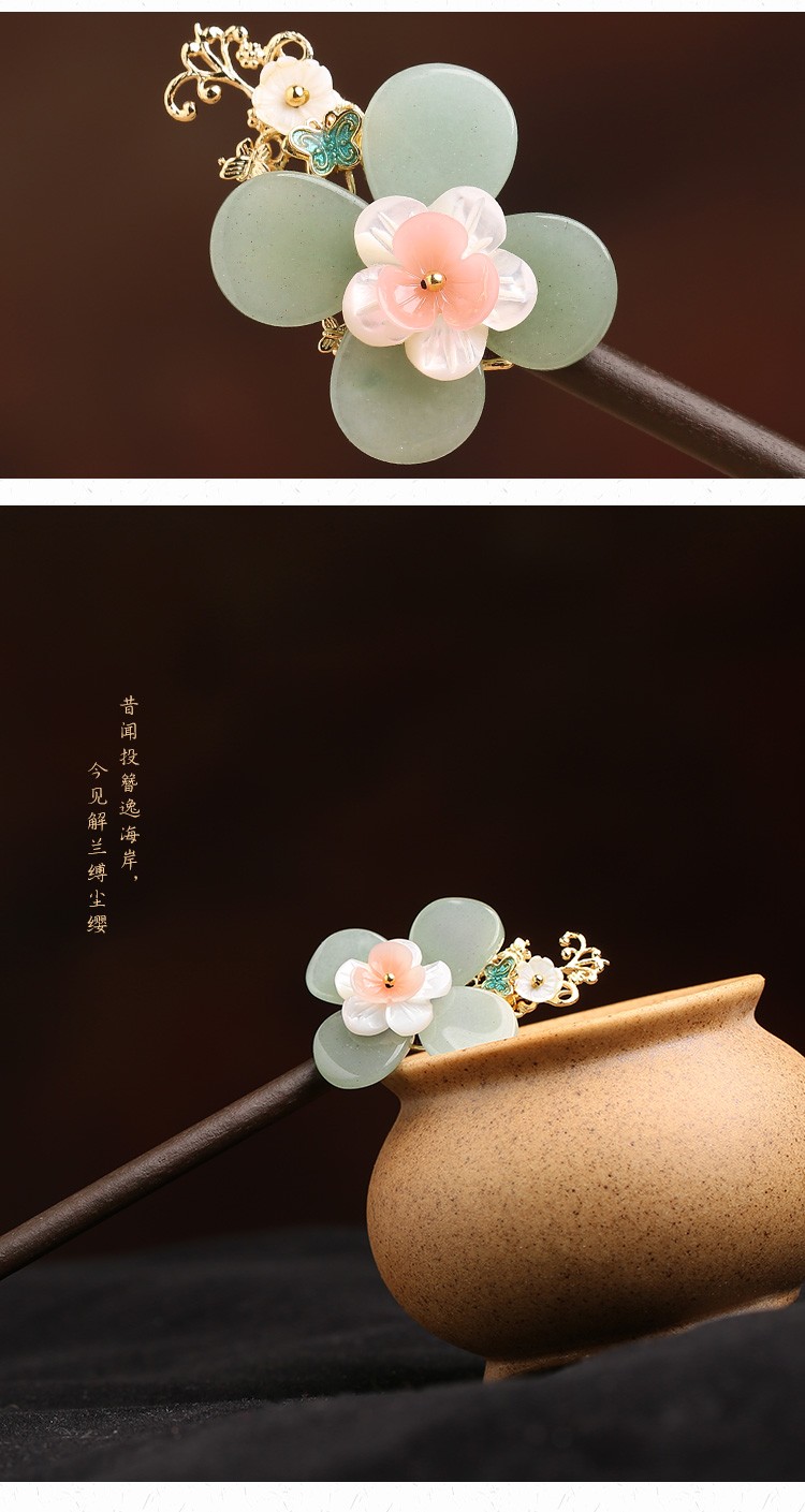 綰如兮發(fā)簪宮廷步搖，古典氣質(zhì)簪子頭飾