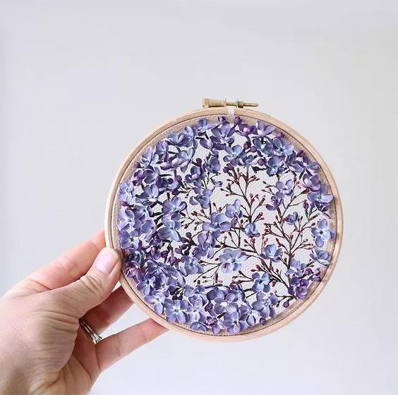 手工刺繡藝術(shù)：Olga Prinku 鮮花刺繡