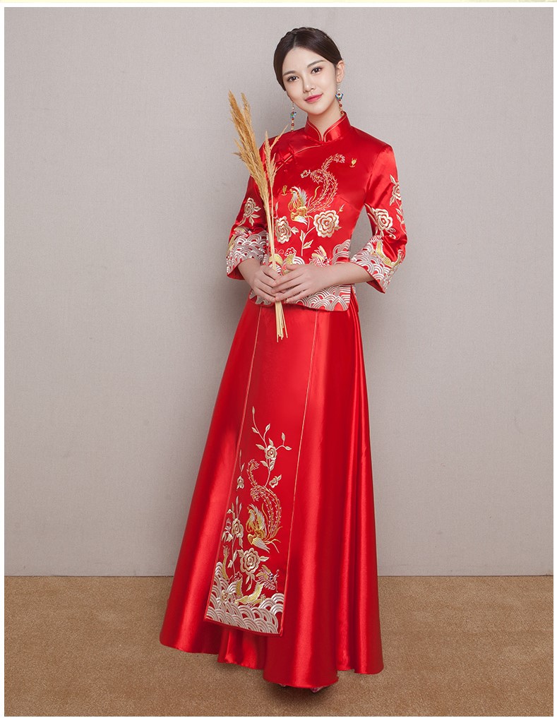 簡約時尚中式秀禾新娘禮服，精致唯美中式禮服