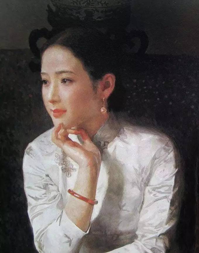 風(fēng)情萬種的油畫旗袍女子！