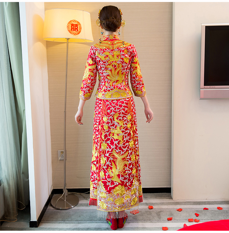 龍鳳褂中式婚禮禮服，時尚中國風(fēng)新娘禮服