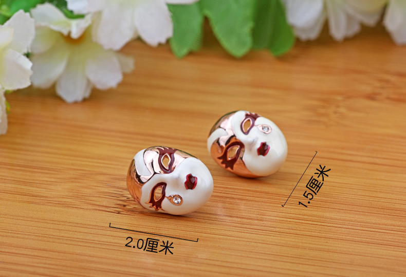 優(yōu)雅的中國風京劇臉譜耳環(huán)