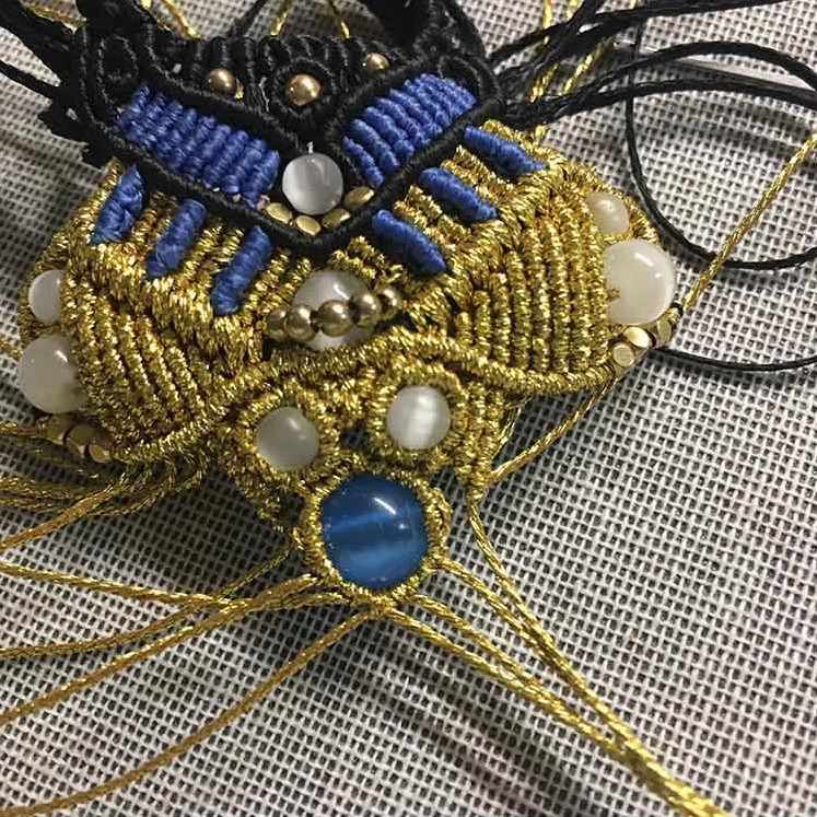 超細致的手工編織制作作品中國風臉譜刀馬旦伶