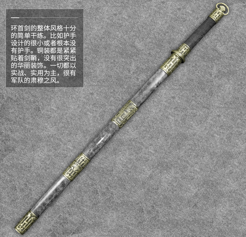 龍紋環(huán)首劍漢劍，漢代軍隊(duì)常用佩刀