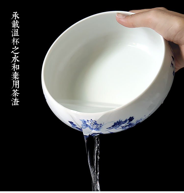 青花陶瓷大號(hào)水盂