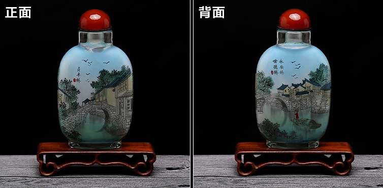中國風民間傳統(tǒng)手繪內畫圖鼻煙壺