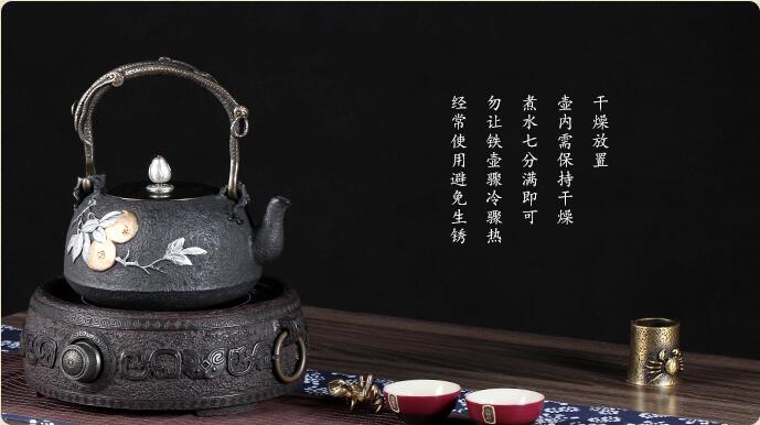 日本鐵壺純手工鑲銀茶壺，日本鐵壺歷史