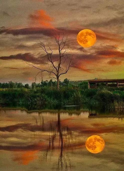 美到骨子里的夕陽(yáng)風(fēng)景：青山依舊在，幾度夕陽(yáng)