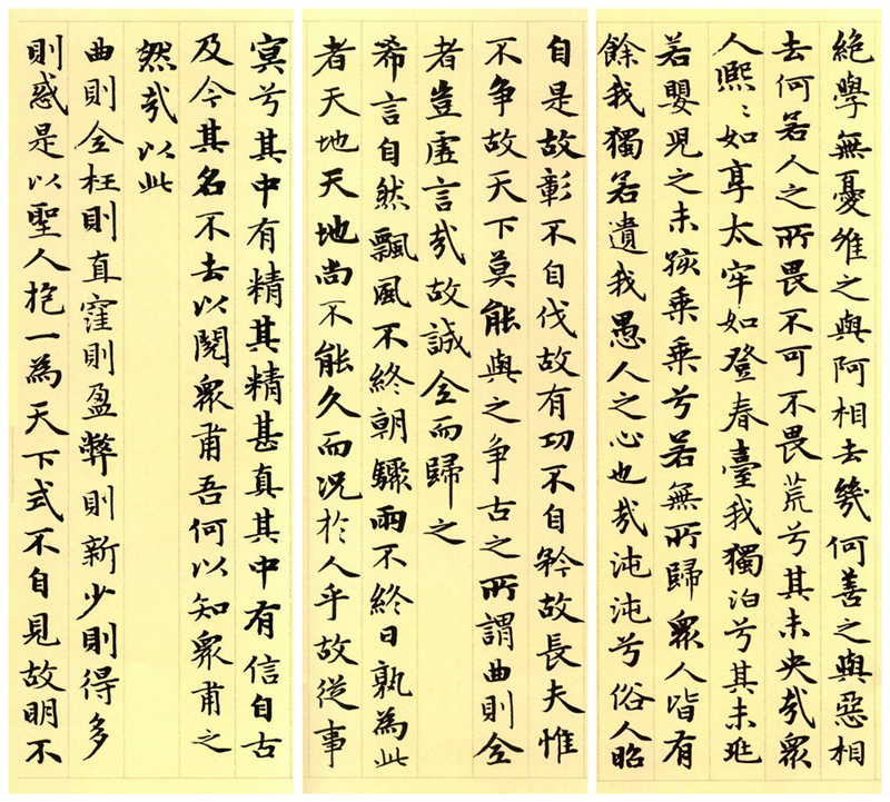 楷書四大家之趙孟頫《道德經(jīng)》（節(jié)選）欣賞