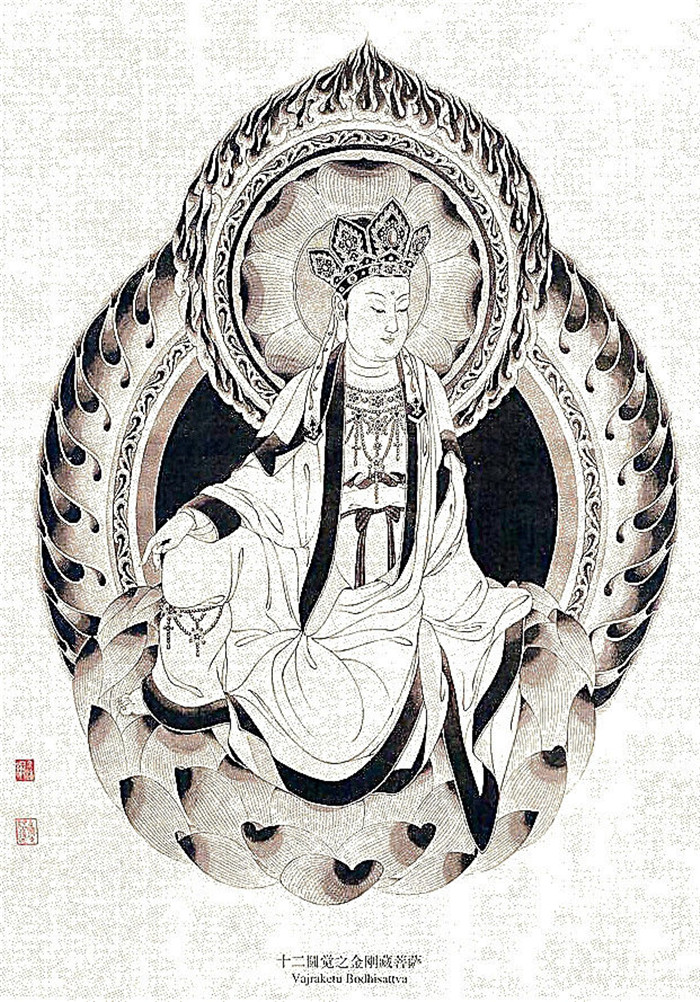 中國(guó)傳統(tǒng)菩薩大菩薩國(guó)畫白描欣賞