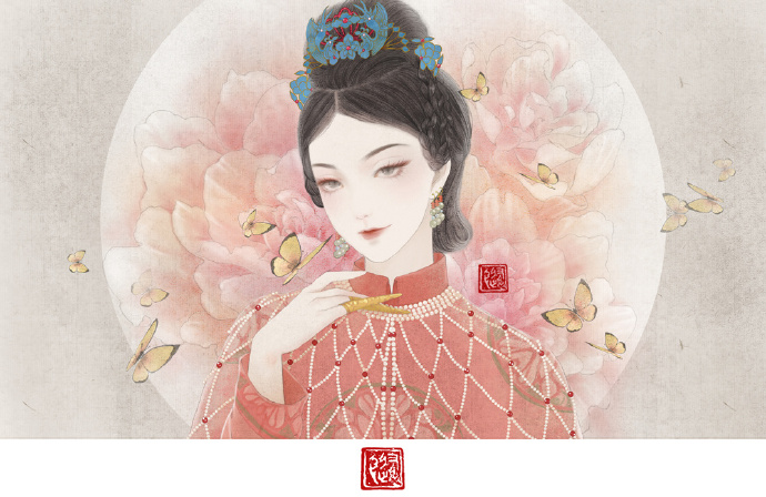 手繪版延禧攻略古風(fēng)圖集，超美高清手繪古風(fēng)圖
