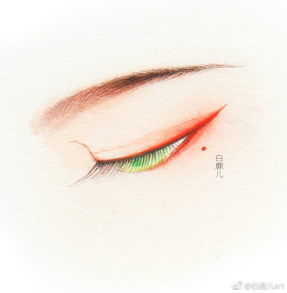 閉眼女子眉眼繪畫圖集，唯美眼睛古風(fēng)圖片