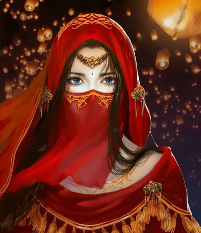 6款霸氣唯美古風(fēng)圖片：紅衣女子，翩若驚鴻