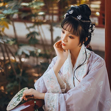 優(yōu)雅庭院女生頭像，唯美古風(fēng)真人頭像