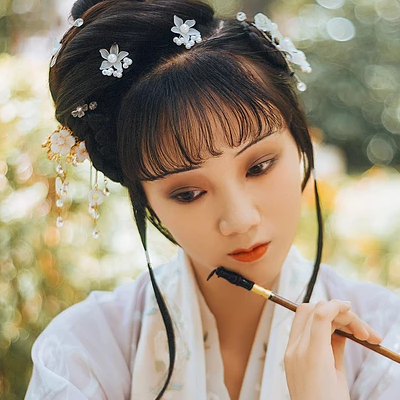 優(yōu)雅庭院女生頭像，唯美古風(fēng)真人頭像