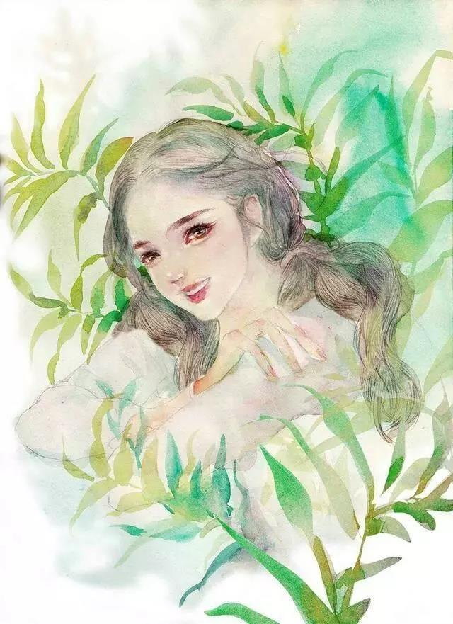 小清新少女心插畫欣賞：優(yōu)雅浪漫的少女插畫