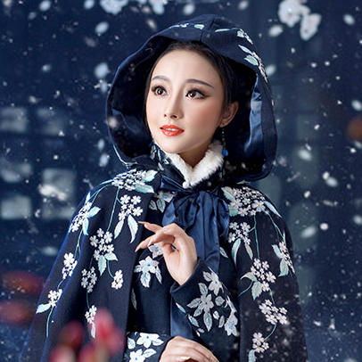 優(yōu)雅賞雪帶傘女生頭像，唯美古風(fēng)真人頭像