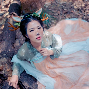 麋鹿精靈女生頭像，唯美古風(fēng)真人頭像