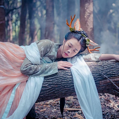 麋鹿精靈女生頭像，唯美古風(fēng)真人頭像