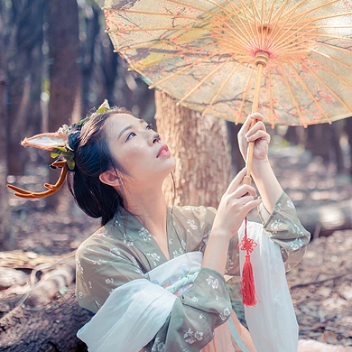 麋鹿精靈女生頭像，唯美古風(fēng)真人頭像