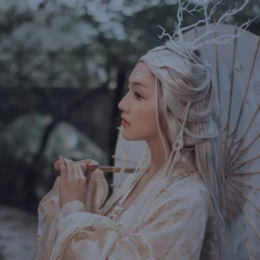 森林精靈文藝女生頭像，唯美古風(fēng)真人頭像