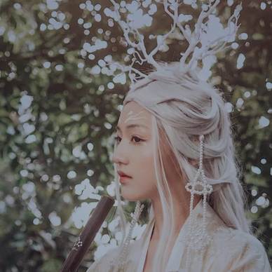 森林精靈文藝女生頭像，唯美古風(fēng)真人頭像