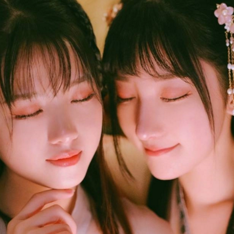 清新淡雅漢服閨蜜頭像，唯美古風(fēng)真人頭像