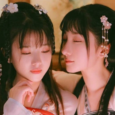 清新淡雅漢服閨蜜頭像，唯美古風(fēng)真人頭像