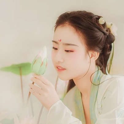 小清新漢服少女頭像，唯美古風真人頭像