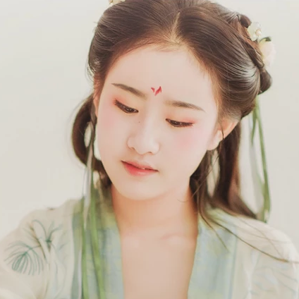 小清新漢服少女頭像，唯美古風真人頭像