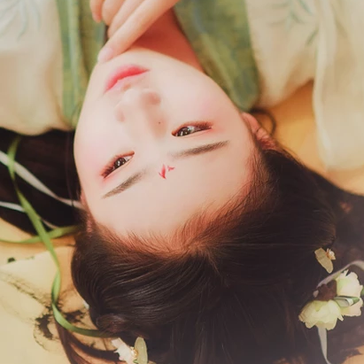 小清新漢服少女頭像，唯美古風真人頭像