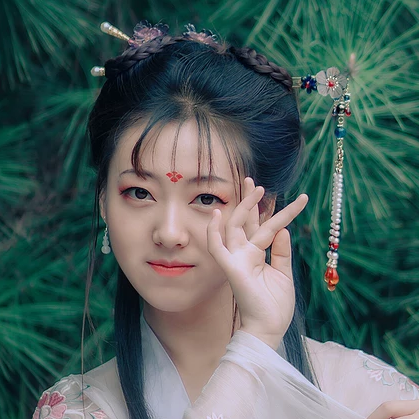 唯美漢服女生頭像，古風(fēng)真人女子頭像