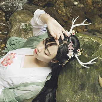 時尚中國風唯美古風少女真人頭像