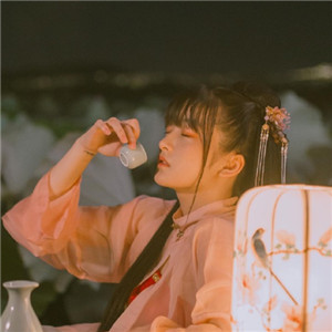 夜色杏粉小依獨醉酒古風(fēng)頭像，女生古風(fēng)頭像