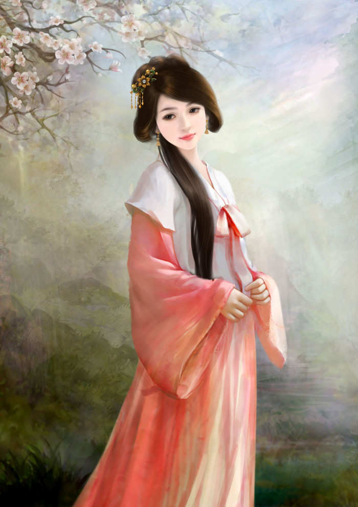 淡雅溫婉的古風(fēng)美女插畫(huà)欣賞