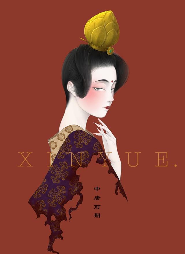 唐朝妝容插畫：原來這么美